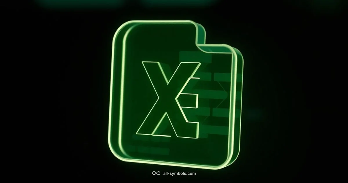 Excel Symbols - All Symbols