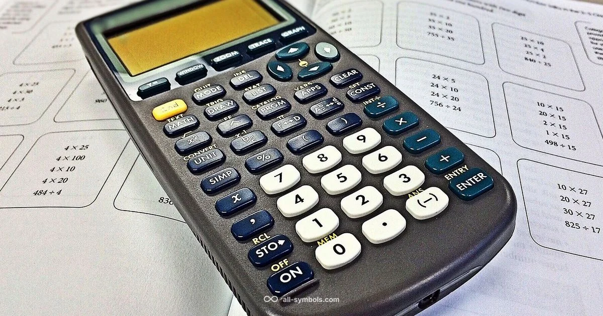 Difference Sign Symbol - All Symbols