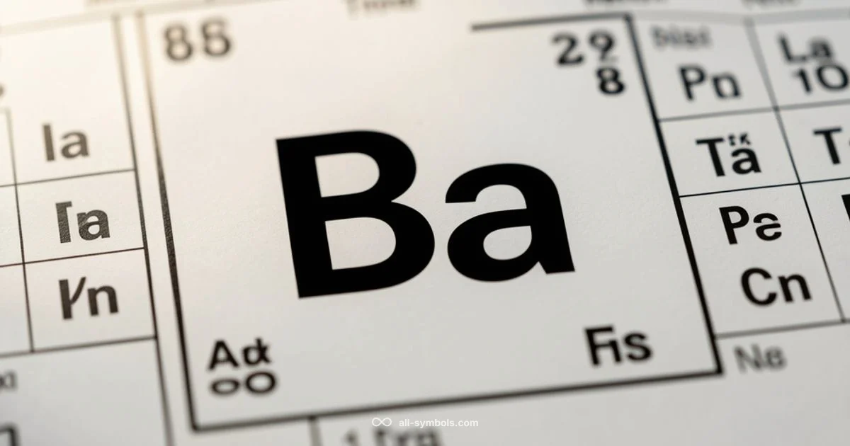 Ba Symbol Overview - All Symbols