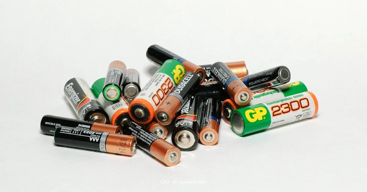 Battery Symbol Overview - All Symbols