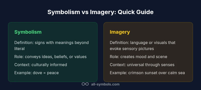 Infographic comparing Symbolism and Imagery