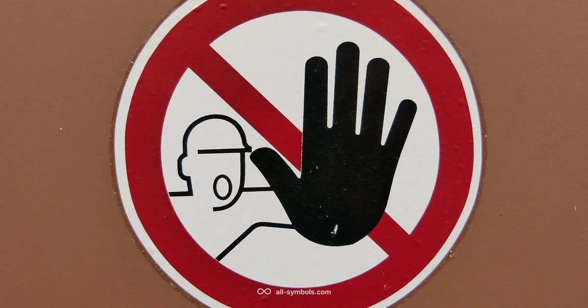 Do Not Run Symbol Do Not Run Symbol - All Symbols