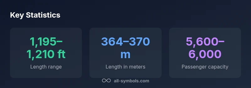 Infographic showing Icon of the Seas length range and capacity