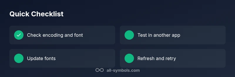 Checklist for fixing symbol issues across contexts
