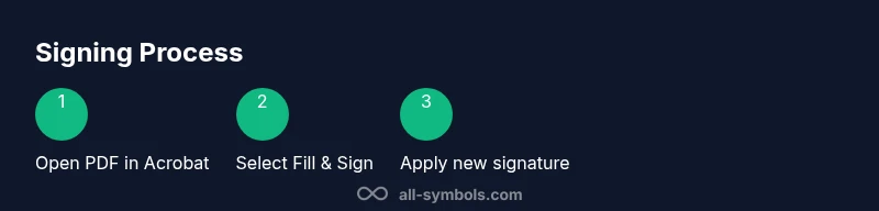 Tailwind-based infographic showing a three-step signing process