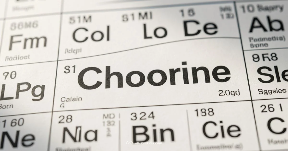 Chlorine Symbol - All Symbols