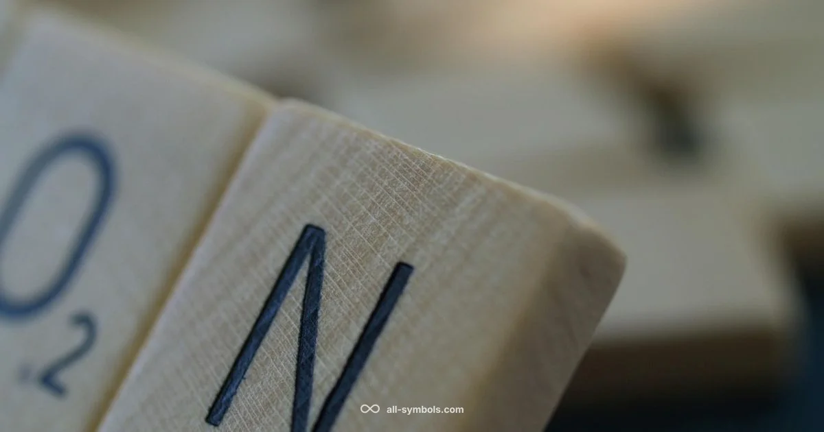 Symbols in Scrabble - All Symbols