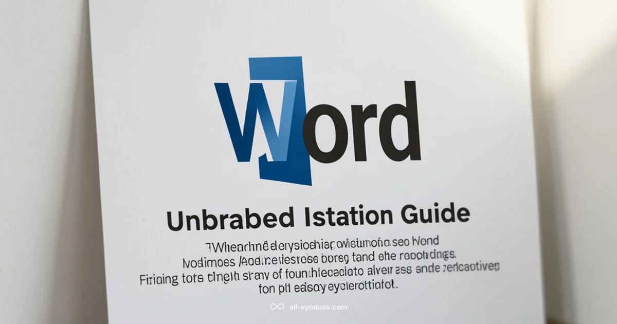 Insert Symbols in Word - All Symbols