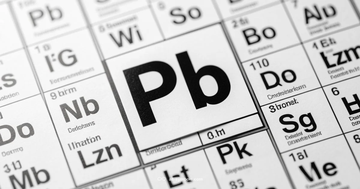 Lead Symbol Pb - All Symbols